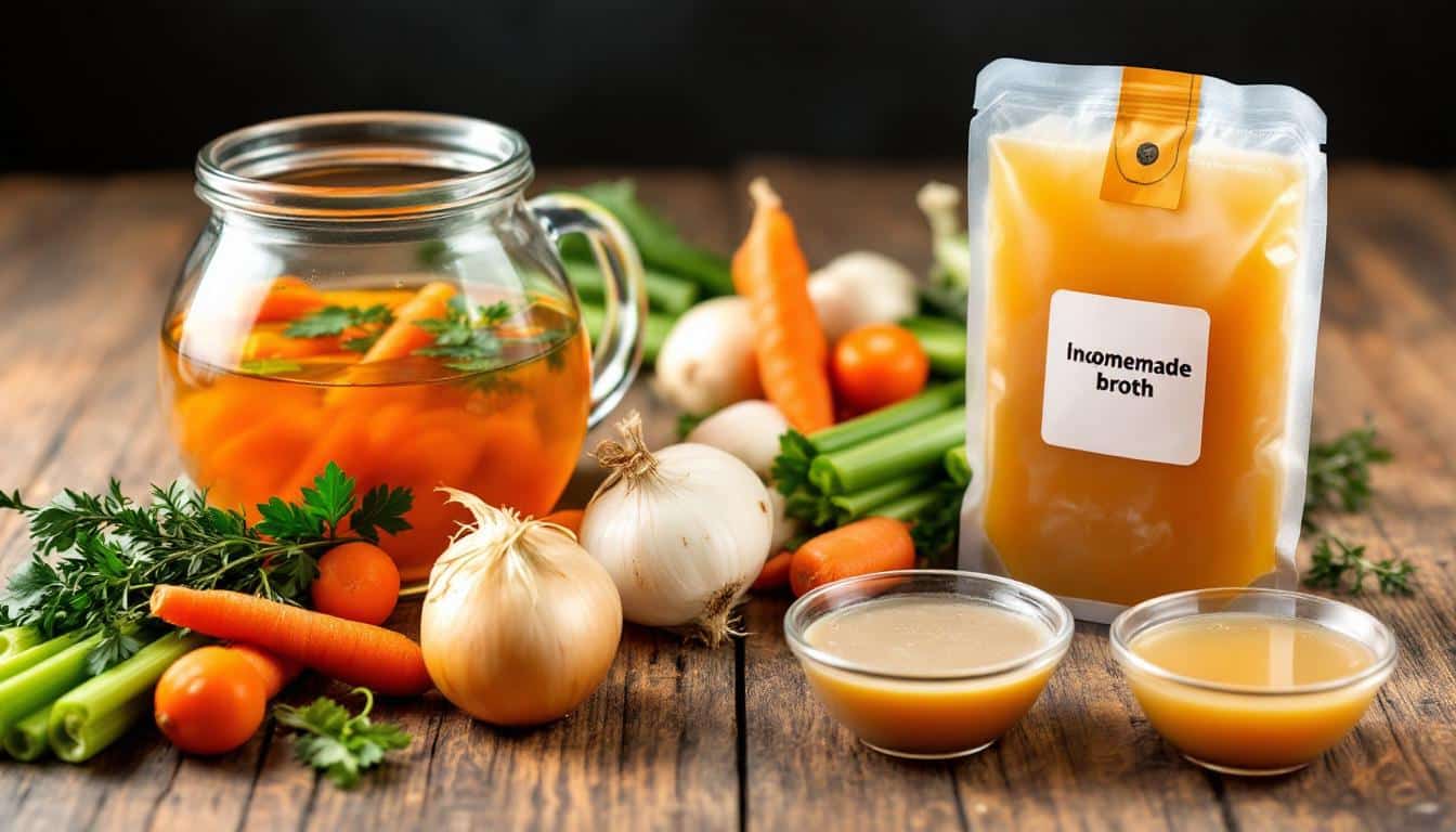 découvrez notre comparatif entre bouillon maison et industriel : analyse nutritionnelle, différences de coût et de temps de préparation pour choisir la solution la plus adaptée à vos besoins culinaires et santé.